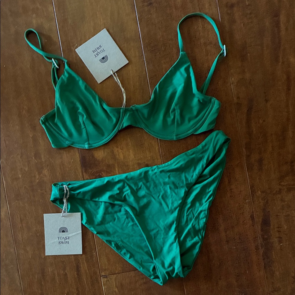 Toast Swim Green Bikini Set